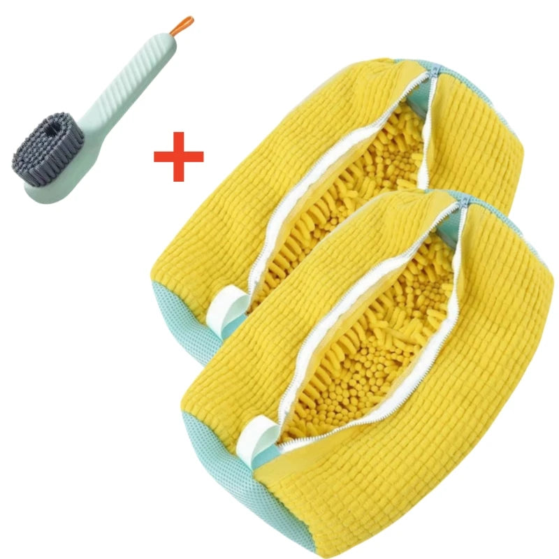 Long-lasting shoe washing bag with soft cleaning brush. Prime Pick