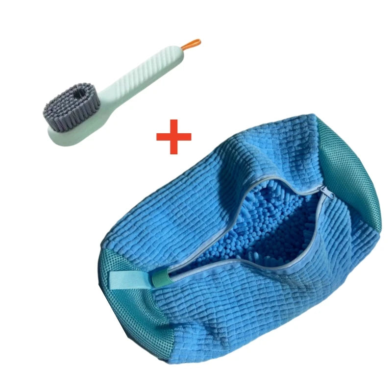 Shoe washing machine laundry bag