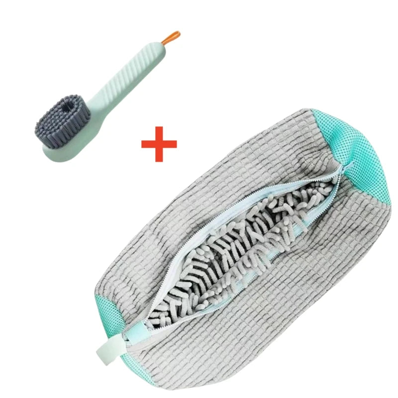 Shoe washing bag with complementary cleaning brush. Prime Pick