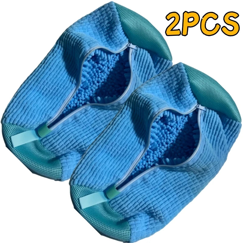Machine washable shoe bag with cleaning accessory. Prime Pick