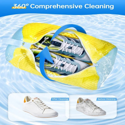 Soft bristle brush with shoe washing machine bag. Prime Pick
