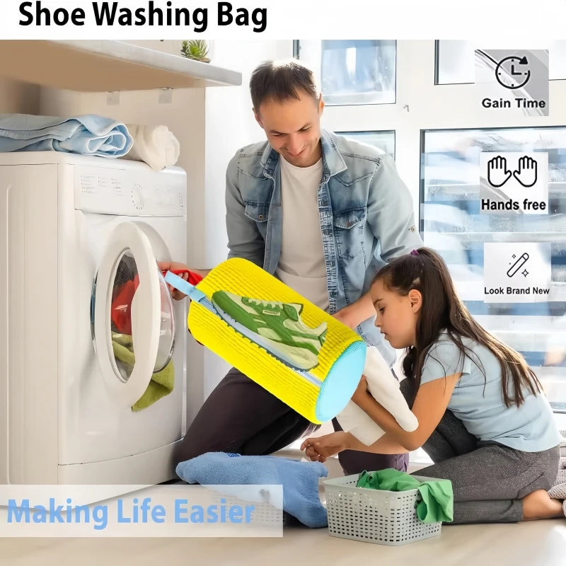 Durable shoe washing machine bag with a brush. Prime Pick
