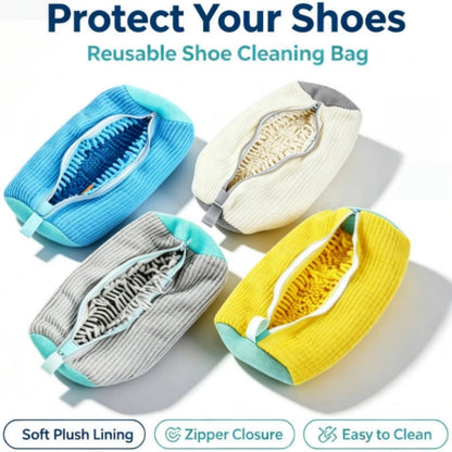 Washable shoe cleaning bag with a soft brush. Prime Pick